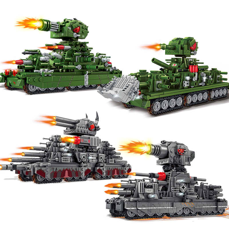 Lego Compatible Military Tank - 탱크 세계 만화 모델 빌딩 블록