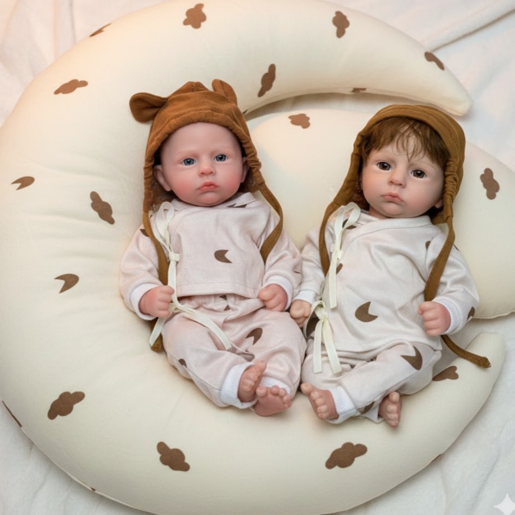 Reborn Baby Doll Silicone Realistic - AnjoDoll 33CM 페인트칠/미도색 실리콘 소년 리본