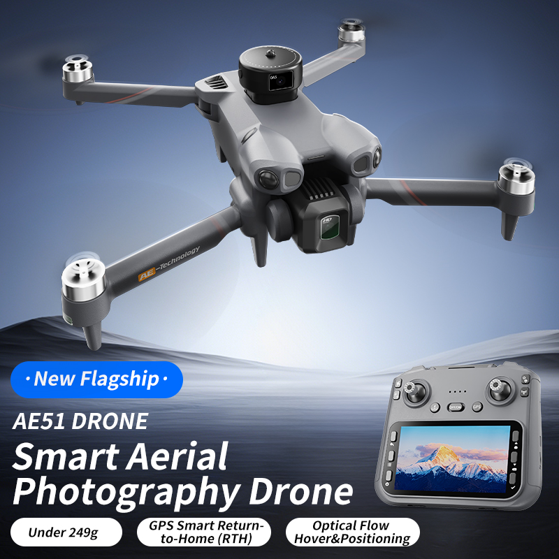 Fpv Brushless Rc Drone 4K - 접이식 RC 쿼드콥터 AE51 GPS 드론