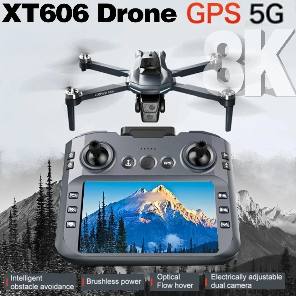 오리지널 XT606 드론 전문가용 8K HD 카메라 5 - Fpv Brushless Rc Drone 4K 리뷰 및 가격