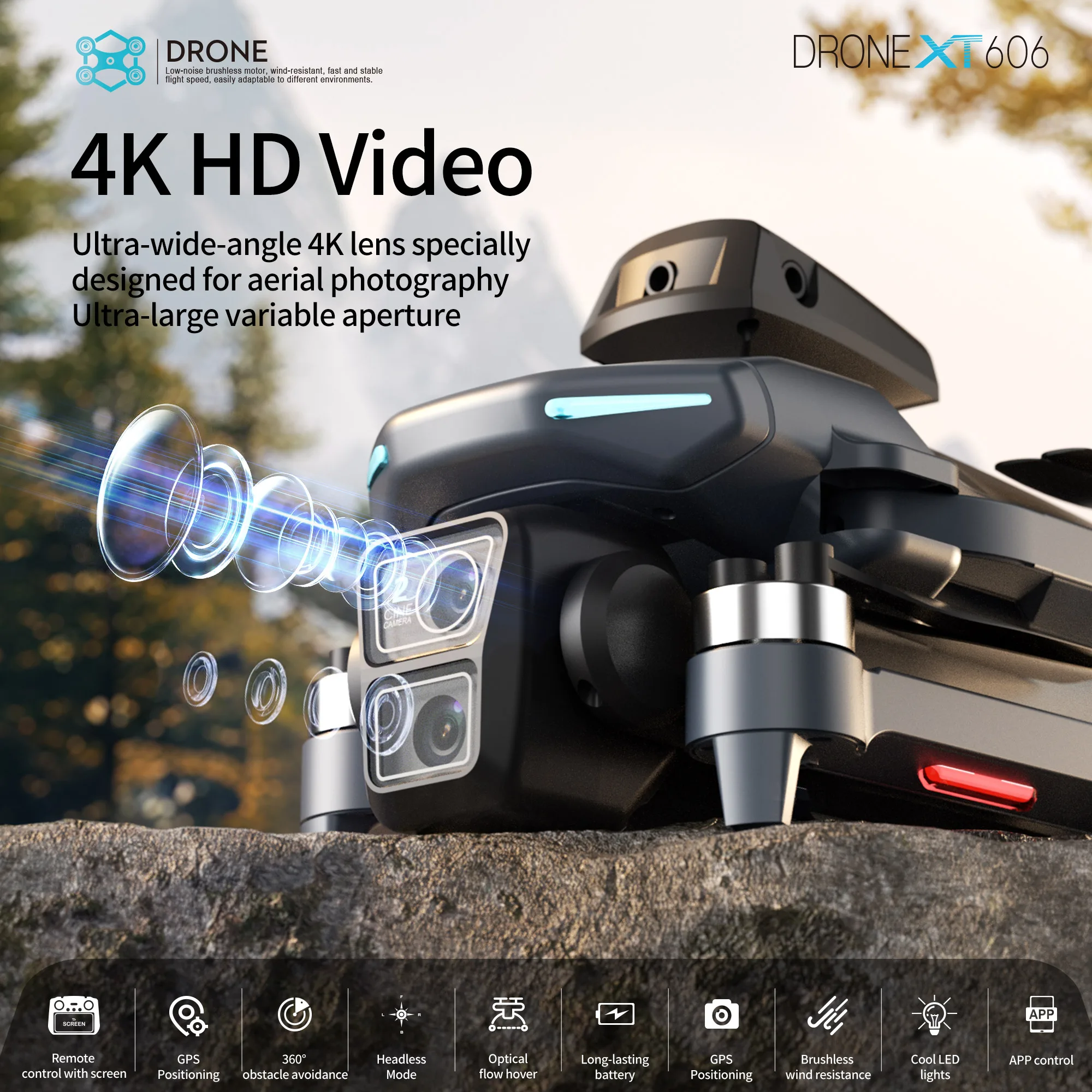 오리지널 XT606 드론 전문가용 8K HD 카메라 5 - Fpv Brushless Rc Drone 4K 리뷰 및 가격