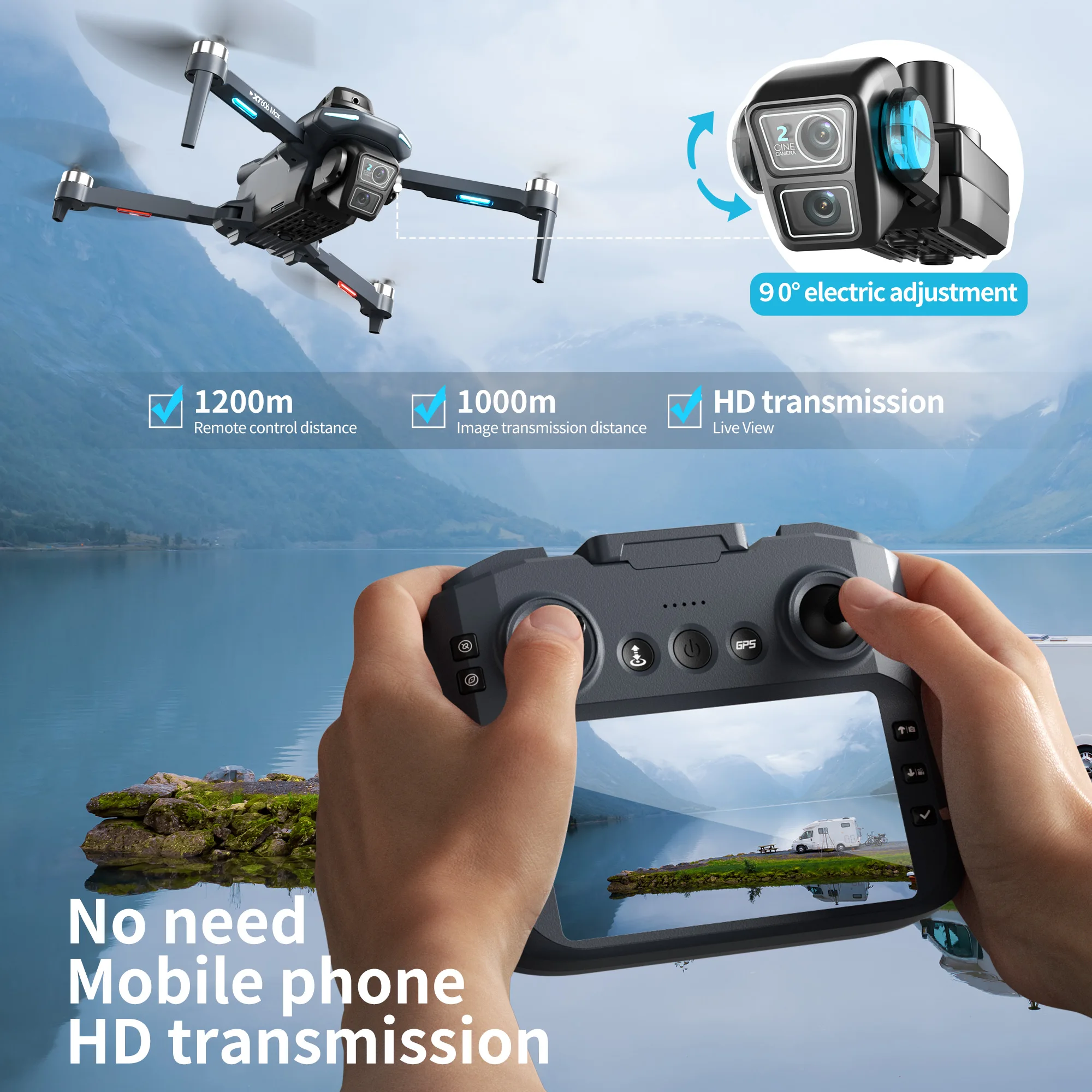 오리지널 XT606 드론 전문가용 8K HD 카메라 5 - Fpv Brushless Rc Drone 4K 리뷰 및 가격