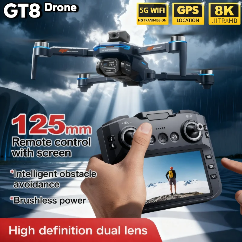 핫 세일 LSRC GT8 드론 4K 프로페셔널 듀얼 카 - Fpv Brushless Rc Drone 4K 리뷰 및 가격