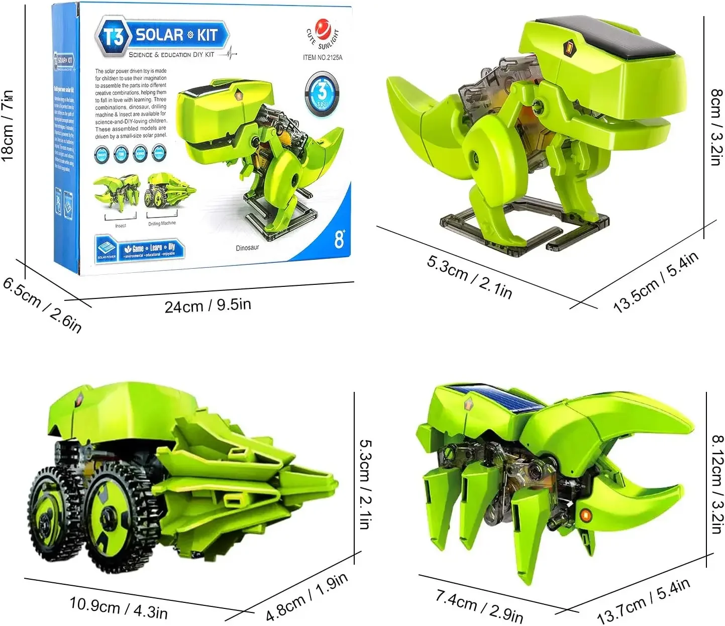 스템 교육용 태양광 로봇 키트 조립, DIY 공룡 장난 - Stem Solar Robot Kit For Kids 리뷰 및 가격