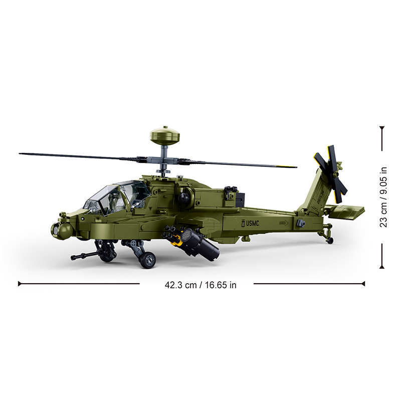 슬루반 M38-B1536 보잉 AH-64D 아파치 롱보 - Lego Compatible Military Tank 리뷰 및 가격