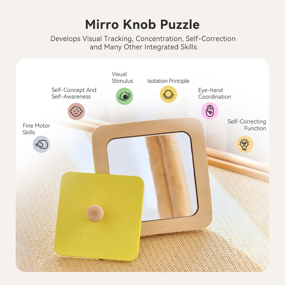 몬테소리 나무 거울 퍼즐 비지보드 조기 교육 감각 발달 - Montessori Wooden Busy Board Toddler 리뷰 및 가격
