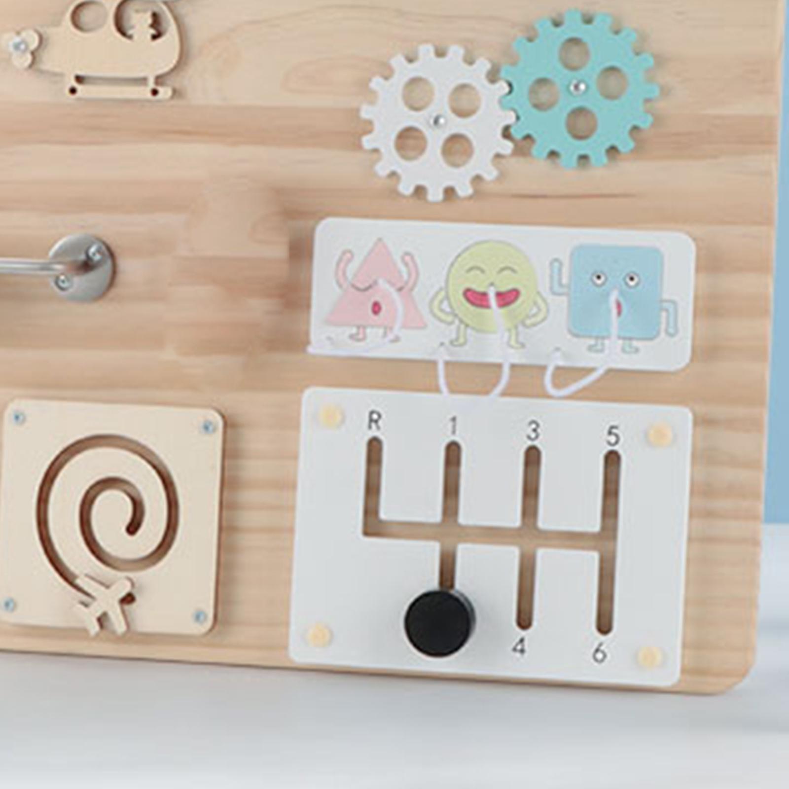 나무 재질의 비지보드 재료, 감각 발달 보드 액세서리, - Montessori Wooden Busy Board Toddler 리뷰 및 가격