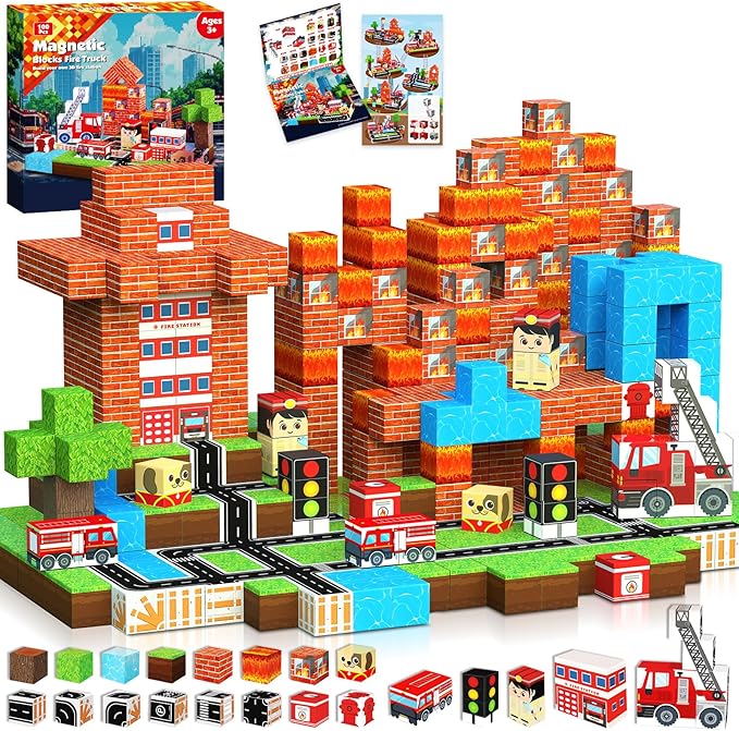 자석 블록 100개 세트, 광산 숲 농장 조립, 자석  - Magnetic Building Tiles Set 100Pcs 리뷰 및 가격